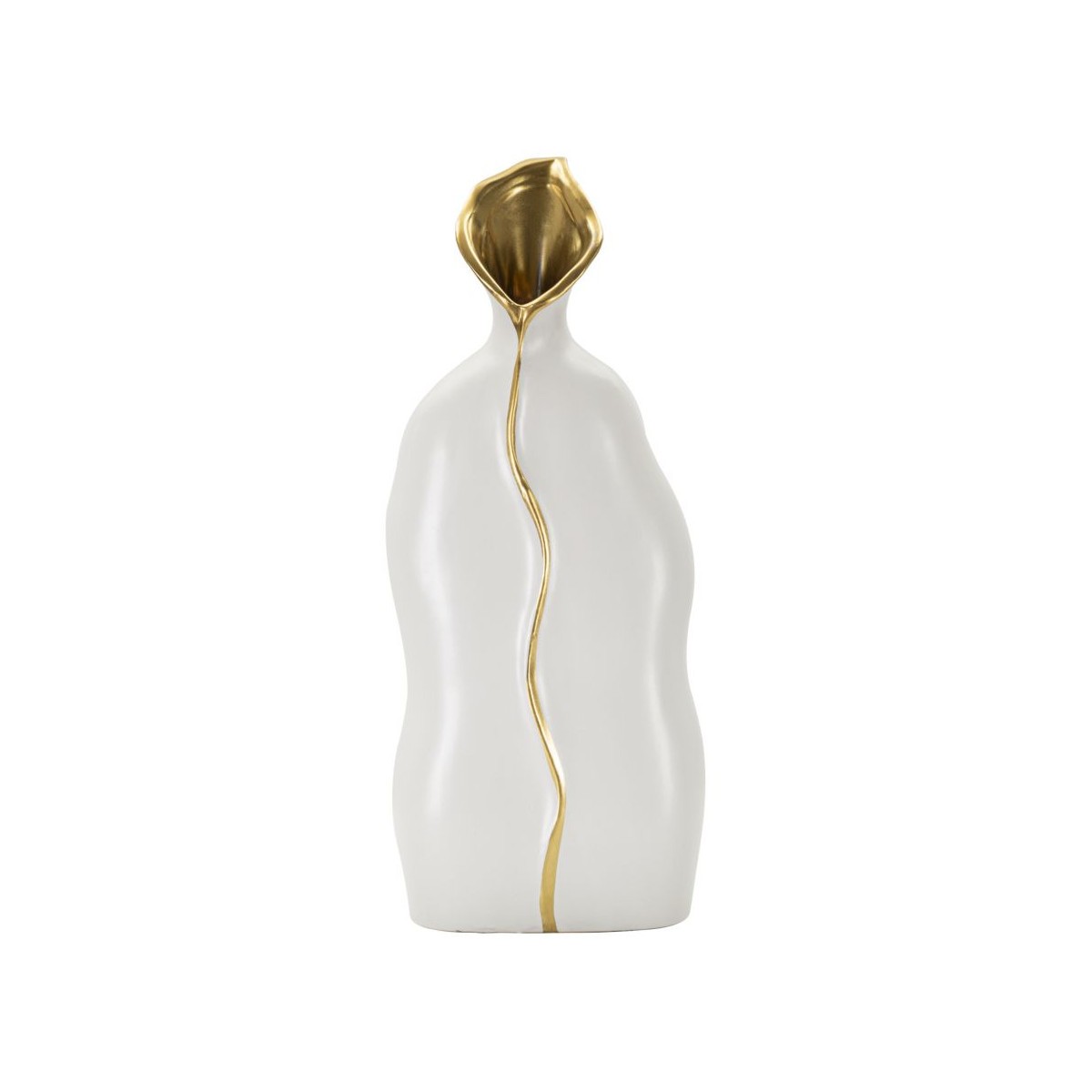 Vase céramique blanc Uma 40cm au design épuré et finitions artisanales