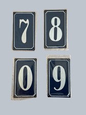 BLUE French Door number Metal Door Sign - Number 0 7 8 9 NEW