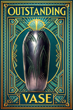 WÄCHTERSBACH ARTDECO VASE CHRISTIAN NEUREUTHER KUNSTABTEILUNG 20 CM KERAMIK