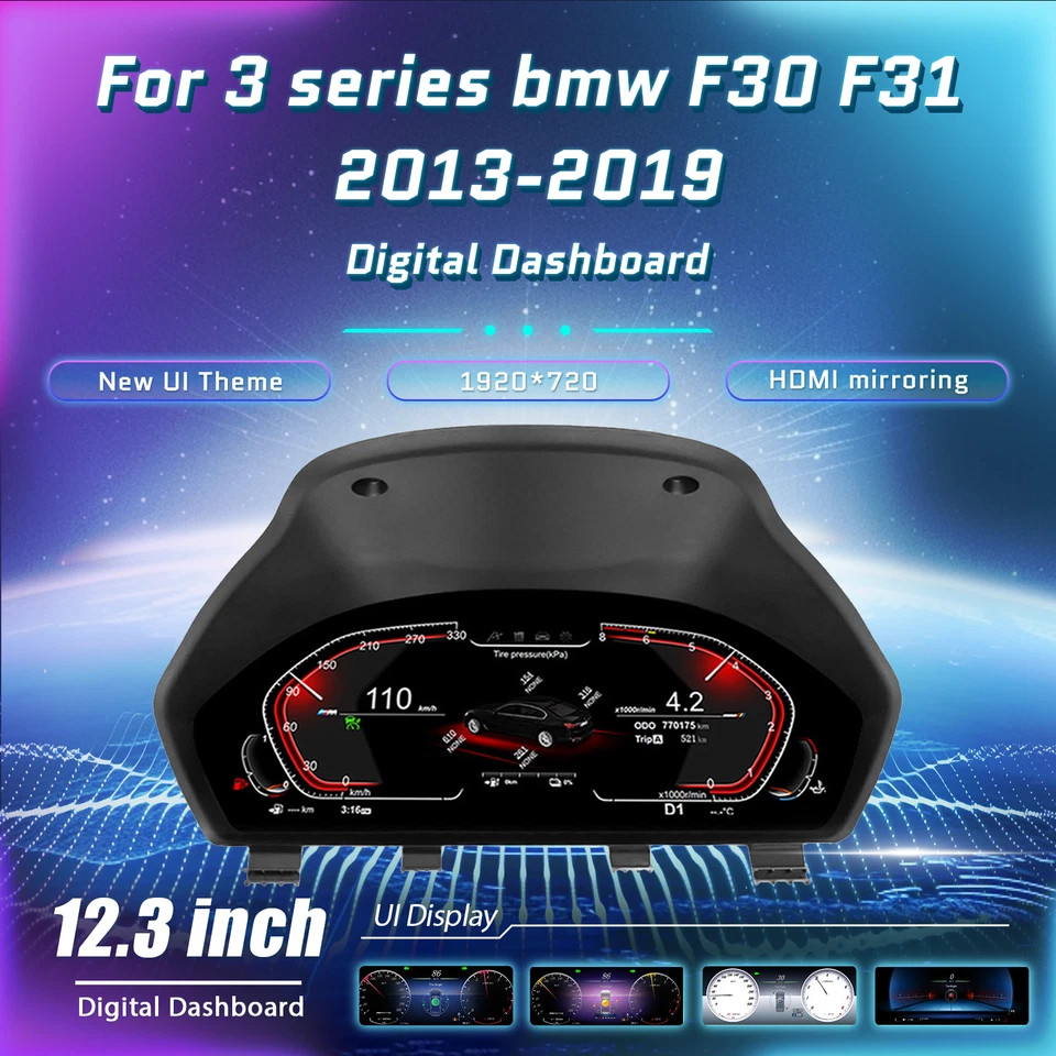 Cuadro de instrumentos digital LCD de 12,3" con HUD para BMW Serie 3/4 F30 F31 F32 F36 Foto 3 de 4