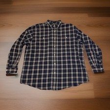 Vintage Carhartt Shirt Mens Large Plaid Button Up Flannel Cotton