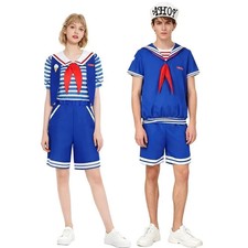 Stranger Things Season 3 Steve Harrington Scoops Ahoy Cosplay Adult Kids Costume