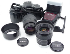 Minolta Dynax 7xi 35mm SLR kit, two zoom lenses, dedicated flash