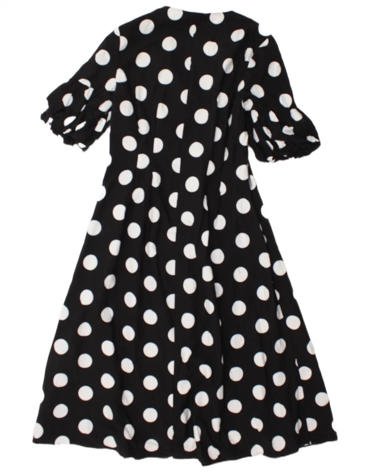 Zara Womens Maxi Dress UK 18 XL Black Polka Dot CT17 - Image 2 of 3
