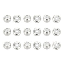 20 Pcs 6mm Stopper Positioning Spacer Beads, Silver Tone