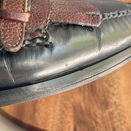 Cole Haan Loafers Mens 11 E Black Brown Leather Kiltie Buckle Detail - Picture 17 of 23