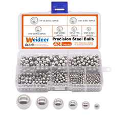 430Pcs Stainless Steel Precision Steel Balls Bicycle Bearing Balls Metal Mixing