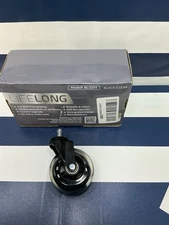 Office Chair Replacement Rubber Wheels/Casters, Set Of 5, Heavy Duty, Black