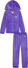 Juicy Couture Girls' 2 Pc Velour Pant Set With Elastic Waistband Size 2T 3T 4T