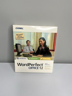 Vtg Word Perfect Office 12 New Still Sealed In Plastic 