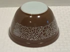 Pyrex Woodland Brown Floral Small 401 Nesting Mixing Bowl 750ml Vintage