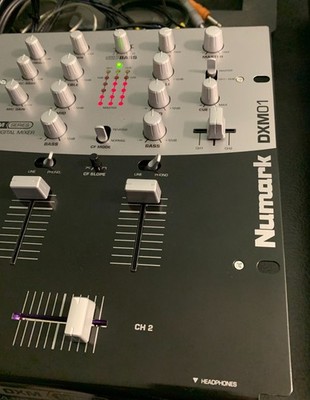 Numark DXM01 24-Bit Digital DJ Scratch Mixer W/Power Supply & New Crossfader
