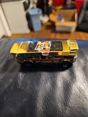 2013 Hot Wheels High Metallic Gold  1:64 Diecast 3 1/4'' School Bus Thailand-READ