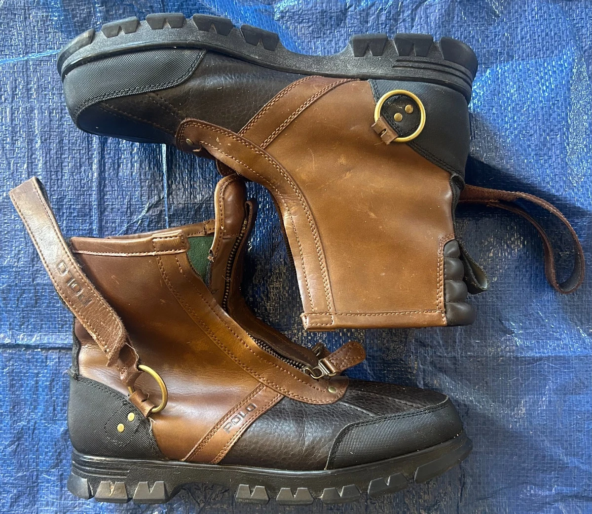 Polo Ralph Lauren Brown Zip Boots for Men for Sale - Shop New