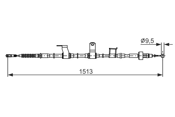 Bosch 1 987 482 837 Seilzug Feststellbremse FüR Hyundai-image
