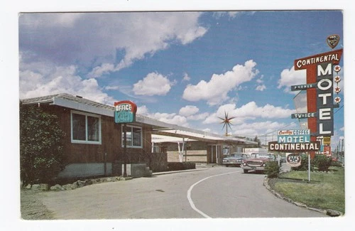 Calgary Continental Motel Postcard 1960's Macleod Trail