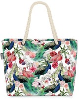 Void Tasche Strauß Flamingo Rosen Tiere Blumen-Muster VöGel Pink