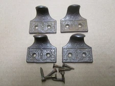 4 - Antique Cast Iron Matching Ornate Victorian (?) Eastlake Window Sash Pull