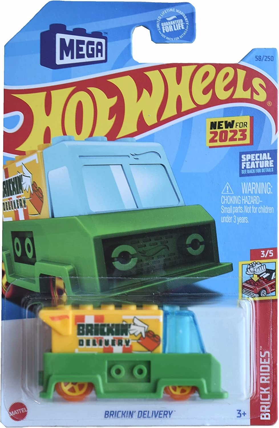 Hot Wheels - 2023 Brick Rides 3/5 Brickin' Delivery 58/250 (BBHKG31)