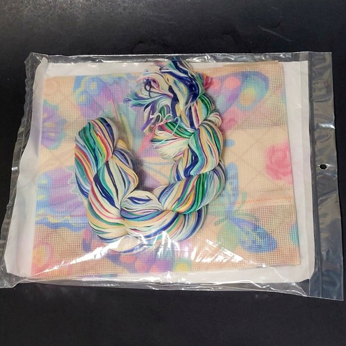 Vtg Home Creations Needlepoint Pillow Craft Kit 6180 Fantasy Butterfly 2002 NOS - Picture 3 of 17