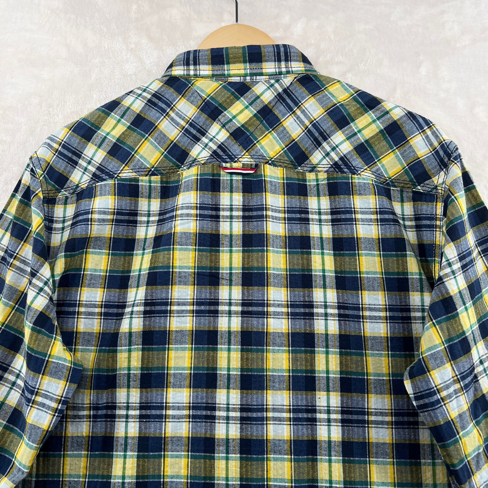 Tommy Hilfiger Custom Fit Men's Size L Check Cotton Long Sleeve Casual Shirt thumbnail 9
