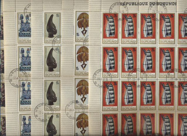 Burundi WHOLESALE LOT 100 Sets #C36 - C40 CTO Complete in sheets Burundi WHOLESALE LOT 100 Sets #C36 - C40 CTO Complete in sheets