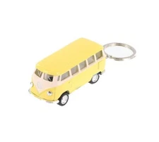 2.5" Kinsmart 1962 Volkswagen Bus Diecast Toy Car Keychain 1:64 Pastel Yellow