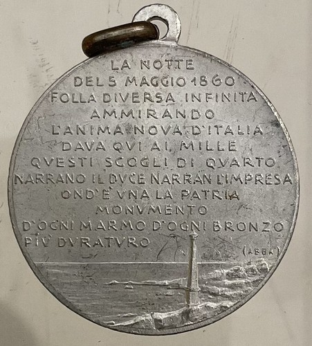 GARIBALDI DIE NACHT DES 5. MAI...ALUMINIUM MEDAILLE HERSTELLER S.J. - Bild 2 von 2