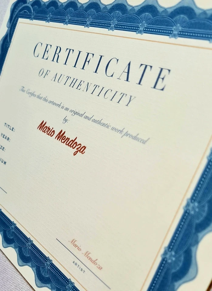 Mario Mendoza Oil Painting Print Canvas Beautiful Woman Sexy Wine Art Night Bar - Image 3 of 4