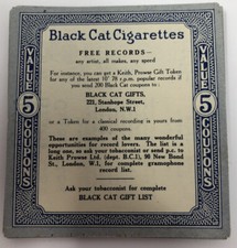 Carreras Black Cat cigarette card: Free Records