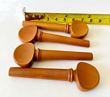 Four 4/4 Violin Boxwood Pegs Musical Graded  Violin Wood Parts