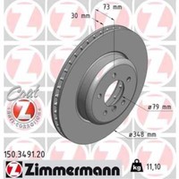 Zimmermann 2X Bremsscheibe Vorne Ø348 Mm InnenbelüFtet FüR BMW Z4 Roadster E89
