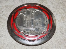 ANCIENNE BOITE A PILULES POUDRIER ART NOUVEAU MÉTAL ARGENTÉ LYON FOURVIERE