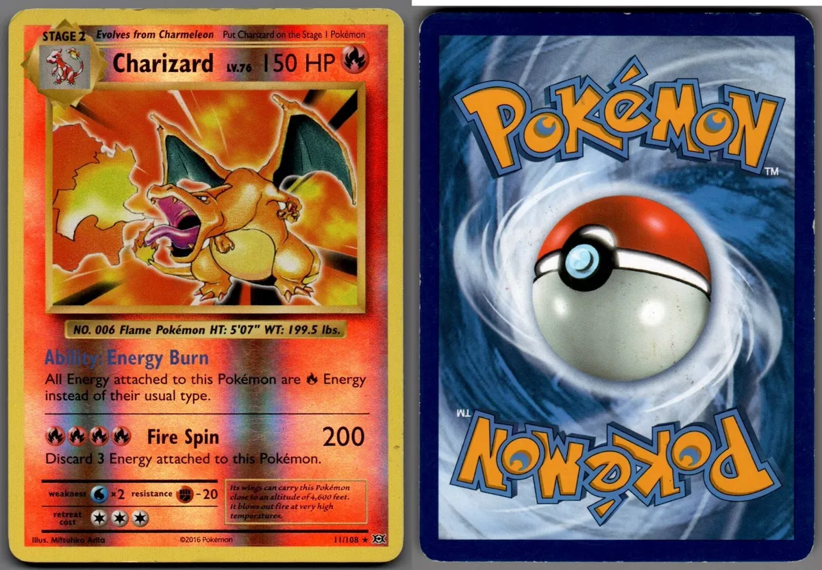 Charizard-Holo 2016 Pokemon TCG XY Evolutions #11/108 - 2016 - US