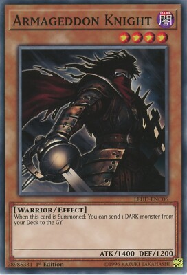 Yugioh Armageddon Knight LEHD-ENC06 Common 1st Ed NM x3 Play Set