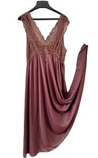 Miss Elaine Sweep Gown nightgown Lace Boudoir Peignoir USA Small Dressing Mcm