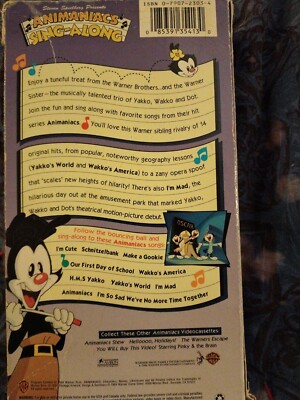 Warner Bros. Animaniacs Sing-Along Yakko's World 1994 VHS | eBay Warner Bros. Animaniacs Sing-Along Yakko's World 1994 VHS | eBay