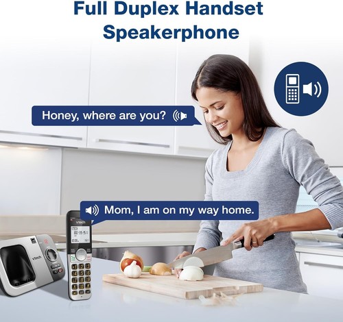 Elegant Silver/Black 3-Handset Cordless Phone with Easy Caller ID Functionality - Zdjęcie 6 z 16