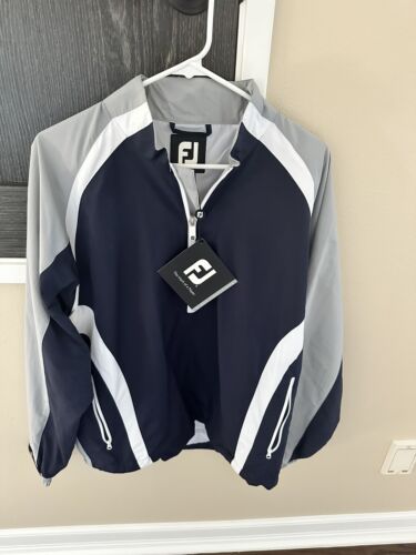 Footjoy Titleist Tour Long Sleeve Sport Wind shirt Half Zip Navy Size Small - Picture 1 of 5