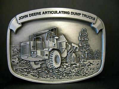 *John Deere Construction 250 Articulated Dump Truck Pewter Belt Buckle Spec Cast