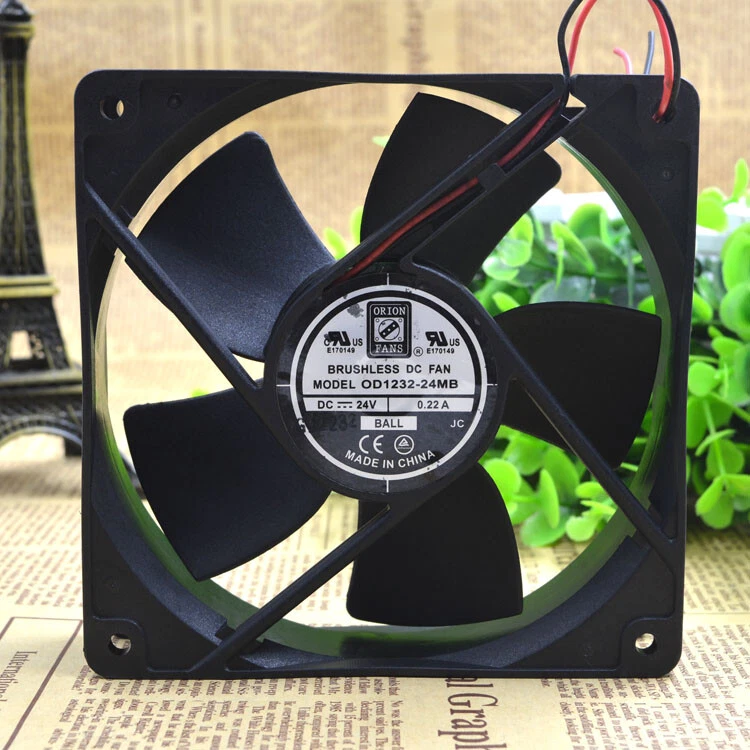 Ventilador de refrigeración inversor FAN DC OD1232-24MB 120X32 24V 107CFM 24V 0.22A Foto 2 de 4