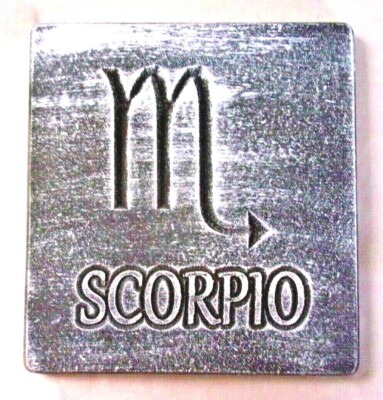 Scorpio horoscope mold 10.5'' x 11.25'' x 3/4'' thick plaster concrete mould