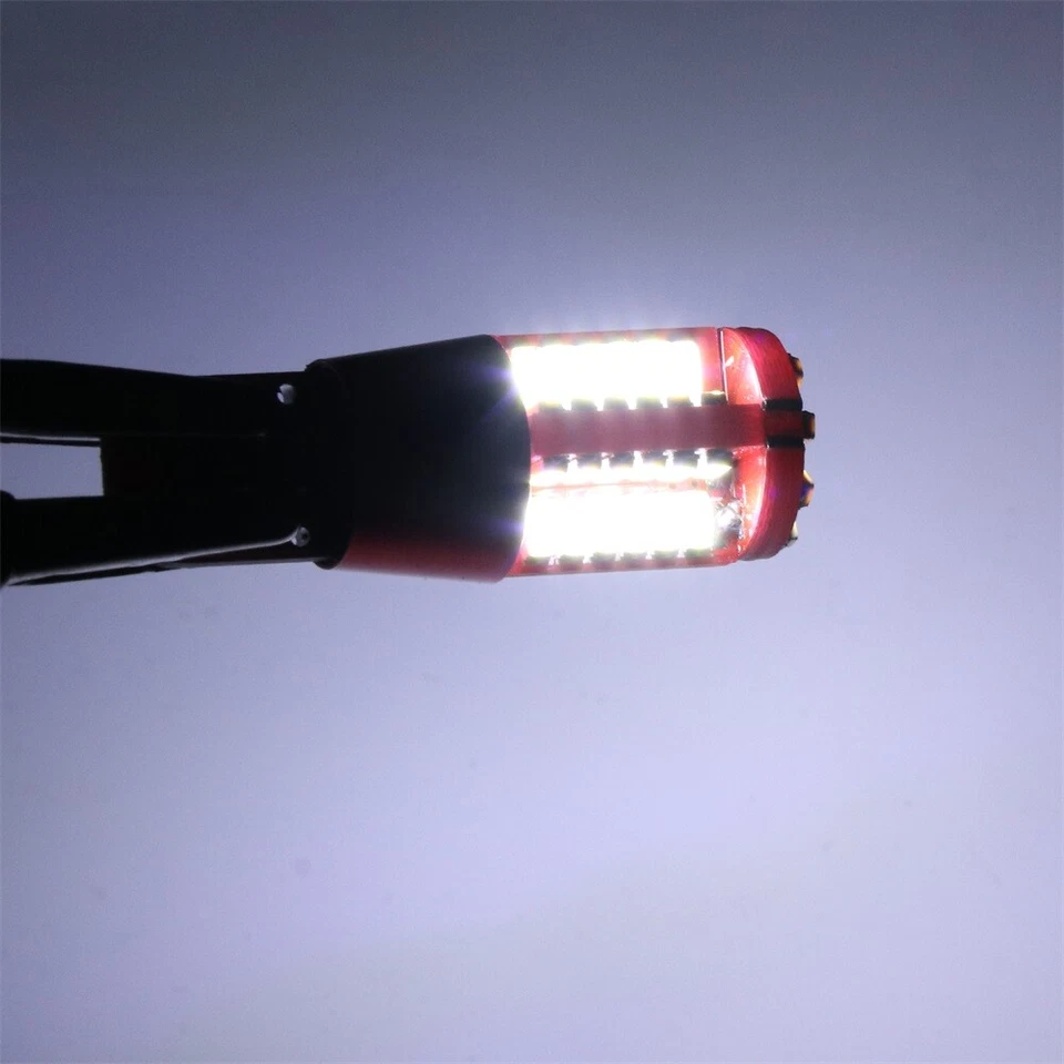 Bombilla LED de reserva de respaldo 2 piezas blanca súper brillante T10/T15 Canbus 57SMD W5W Foto 3 de 4