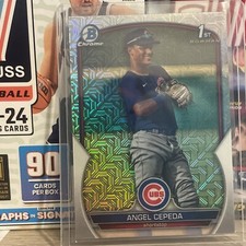 Angel Cepeda 2023 Bowman Chrome 1st Mojo Refractor Chicago Cubs Rookie #BCP-205