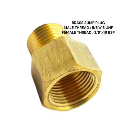 5/8 Zoll UNF Stecker auf 3/8 Zoll BSP Buchse Messing Sumpf Adapter Öltemperaturanzeige Sensor
