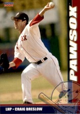 2006 Pawtucket Red Sox Choice #7 Craig Breslow New Haven Trumbull Connecticut CT