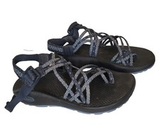 Chaco Women's Sandals Outdoor Size 7 Adjustable Blue Straps Tri-strap 5A