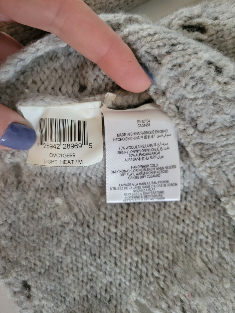 BCBGMaxazria Grey Structured Hi Low Wool Alpaca Knit JUMPER