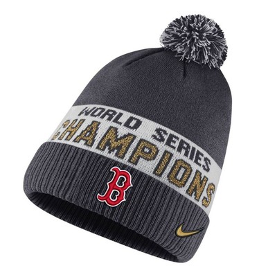 red sox world series pom pom hat