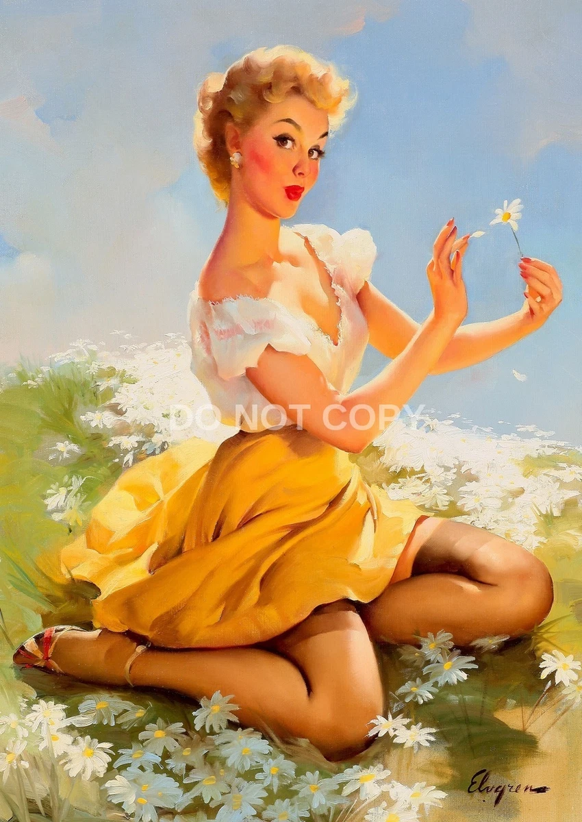 GIL ELVGREN VINTAGE RETRO PIN UP GIRL A4 GLOSSY ART PHOTO POSTER PRINT NEW 12